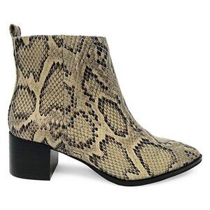 Women's Elorie Leather Snakeskin Print Ankle Boots Size 8 EUC